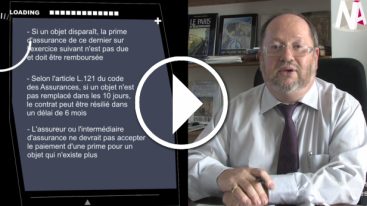 Questions d’assurés : Paiement d’une prime d’un objet détruit