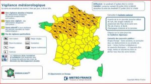 Alerte Météo France – 27 juillet : 35 départements sous vigilance orange pour cause d’orages